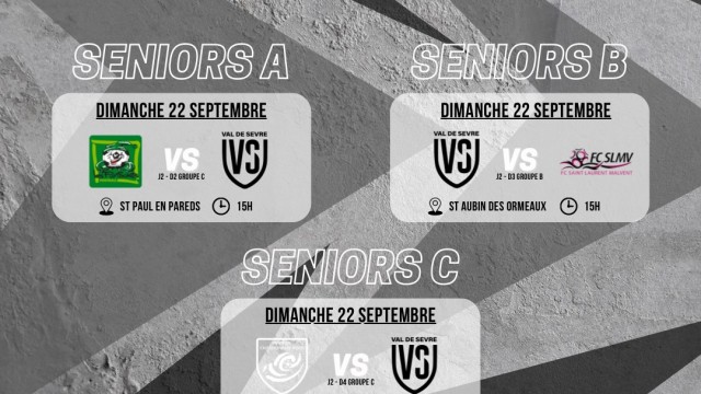 Match 21-22 Septembre 24-25 Séniors