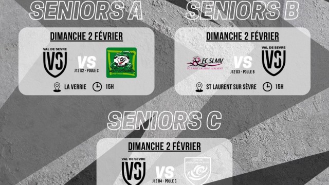 Programme Match 1-2 Février 2025 Séniors